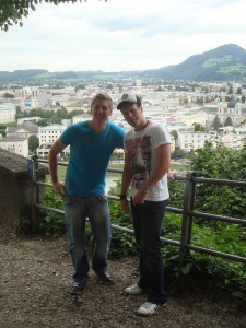 Martin und Martin Martin und Martin auf dem Mönchsberg in Salzburg