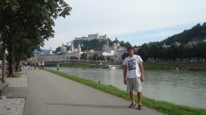 Die Salzach und ich Die Salzach, ich und im Hintergrund die Festung Hohensalzburg
